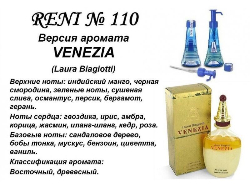 рени парфюм каталог ароматов