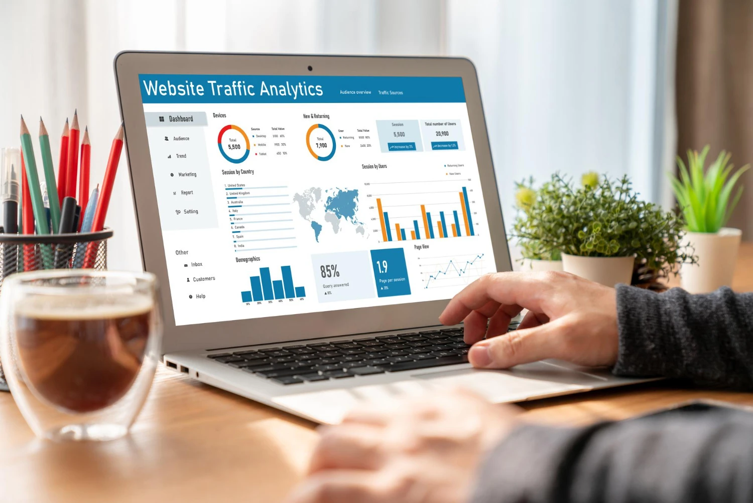 Na de lancering maken we analyses mogelijk en meten we de groei van applicaties, verkeer en conversies.