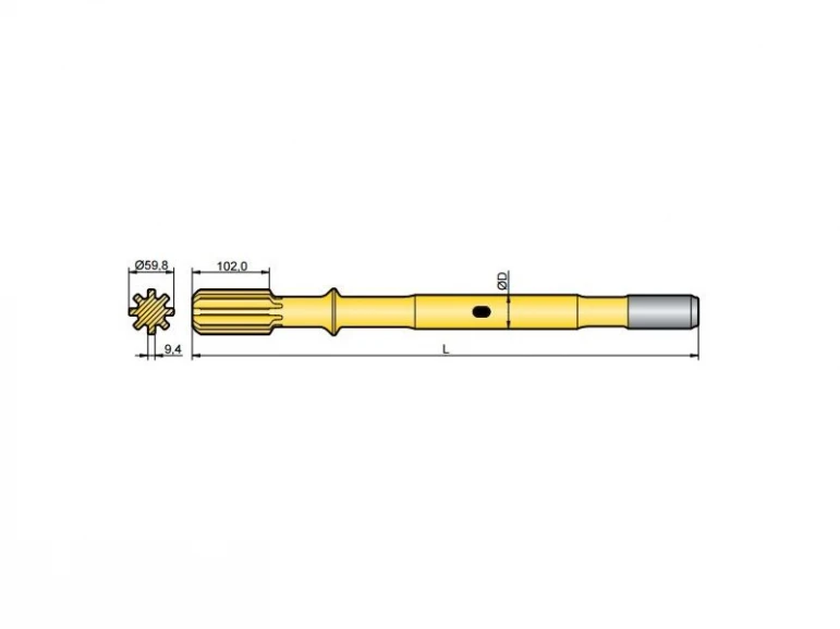 Хвостовик аналог Montabert HC 80 RP, HC 105 RP, HC 107 RP, HC 10 - 454 - фото 1