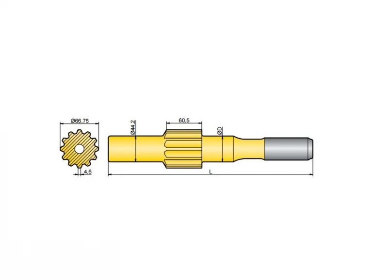 Хвостовик аналог Ingersoll Rand EVL 130, VL 140 - 457 - фото 1