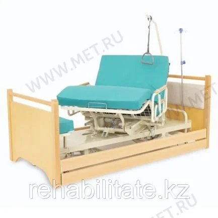 Кровать с ПОВОРОТНЫМ КРЕСЛОМ, для лежачих больных МЕТ RAUND UP - 1511 - фото 2