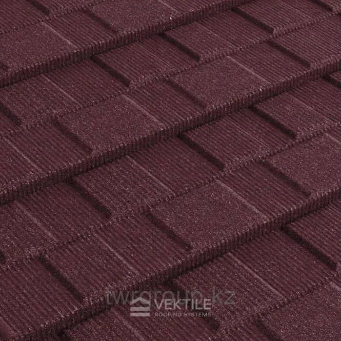 Композитная черепица Vektile, профиль Shingle, Red Wine - 1910 - фото 3