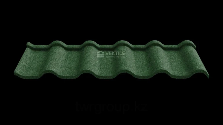 Vektile composiet dakpannen, Spaans profiel, groen - 1907 - foto 2