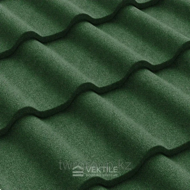 Vektile composiet dakpannen, Spaans profiel, groen - 1907 - foto 3