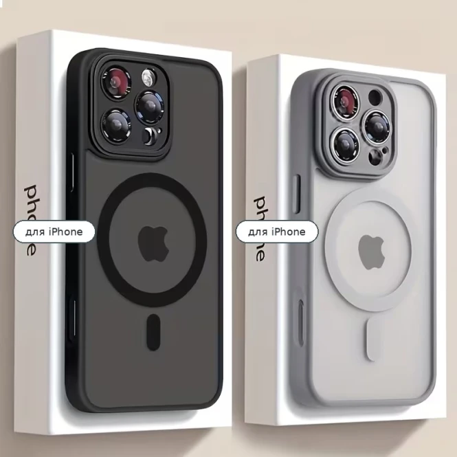 Противоударный чехол для iPhone на заказ в Алматы — матовый TPU, MagSafe - 2503 - фото 3
