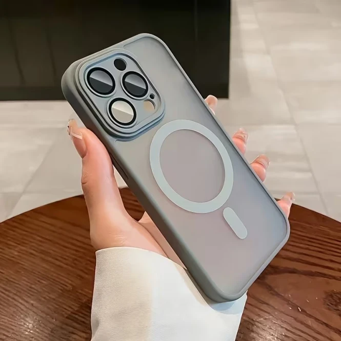 Противоударный чехол для iPhone на заказ в Алматы — матовый TPU, MagSafe - 2503 - фото 4