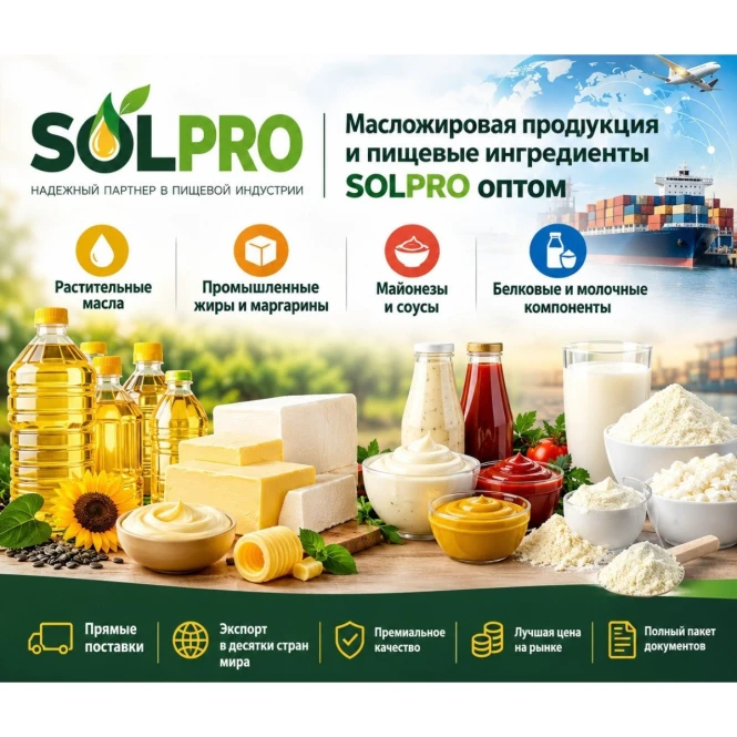 Масложировая продукция и пищевые ингредиенты SolPro оптом - 992739 - фото 1