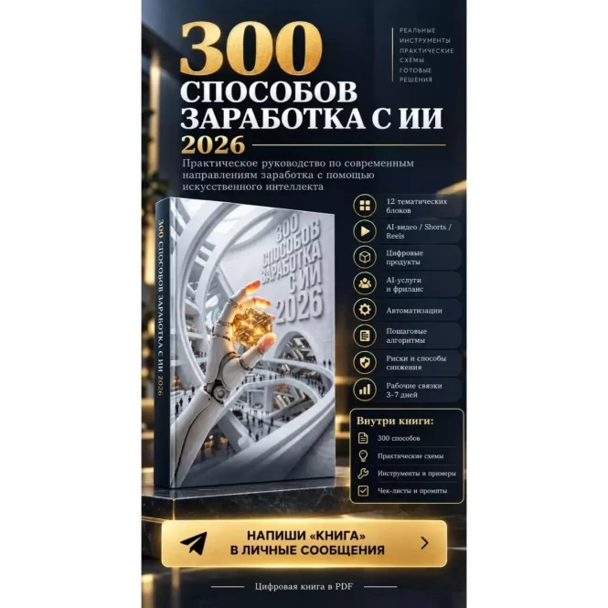 300 способов заработка с помощью ИИ 2026 - книга PDF - 992790 - фото 1